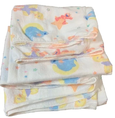 Juego De Colección De 2 Mantas Receptoras Calle Sésamo Algodón RN 14498 EE. UU. 🇺🇸 Foto 1 de 4