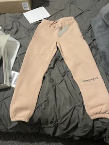 Fear Of God Essentials Tracksuit Bottoms Size L Age 10 Blush Pink - Picture 1 of 2