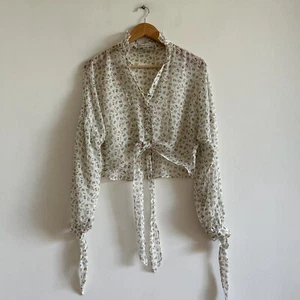 the east order top Sheer Ditsy Floral Top Boho Sunflower Print - Picture 1 of 12