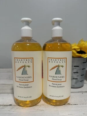 Crabtree & Evelyn Hand Wash Gardeners Hand Soap 16.9 fl oz 2 Bottles Retired - Image 1 of 3