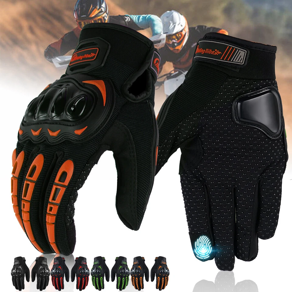 Luvas masculinas de corrida de motocicleta PRO-BIKER motocross tela off-road luvas de toque EUA - Imagem 1 de 4