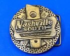 Boucle de ceinture vintage Nashville South Historic Macon Music Registry Label