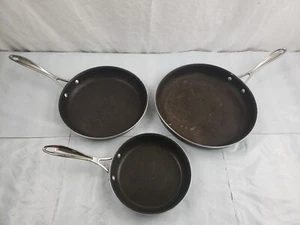 PREOWNED Henckels CAPRI 3 Pc ALUMINUM Non Stick Fry Pan Set GRANITIUM NOTTE - Picture 1 of 10