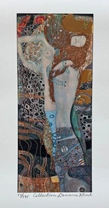 Gustav Klimt WATER SERPENT Estate Signed Limited Edition Giclee 16" x 12" - Picture 1 of 8
