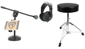 AKG D112 MKII Kick Drum Bass Guitar Microphone+Boom+iPad Mount+Throne+Headphones - Picture 1 of 12