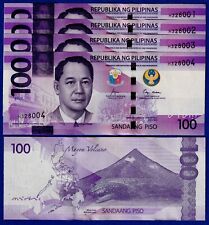 Philippines 100 Piso (2022) P-W232 UNC - New Logo Seal Type 7 - Lot of 5 Notes