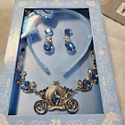 Disney Store Cendrillon princesse ensemble de bijoux habillage costume collier boucles d'oreilles 