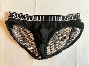Andrew Christian FUKR Mesh Briefs w Fake Thong Back- Size M - Gay? New Old Stock