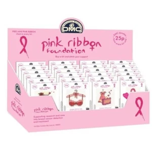DMC Mini Point de Croix Kits Ruban Rose Fondation Cœurs, Cupcakes, Fleurs - Picture 1 of 20