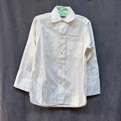 Camisa sanforizada flecha vintage anos 50 punhos franceses formal júnior infantil - Imagem 1 de 4