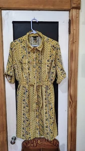 Millennium gelbes geblümtes Midikleid für Damen Größe P XL - Bild 1 von 7