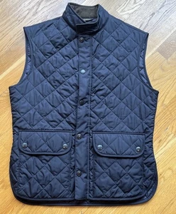 Barbour Mens Vest Quilted Lowerdale Gilet Full Zip Pockets Black Size Large - Picture 1 of 13