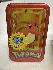 Pokemon Topps Factory Sealed Collectors Tin - TV Animation Ed. Charmander - Picture 1 of 7