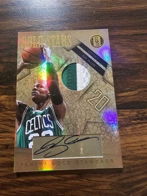 Parche automático Panini Gold Stars HOF 2011 Ray Allen 3/5 multi juego CLR usado Celtics Foto 1 de 3