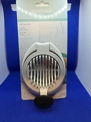 Fatiador de ovos GoodCook clássico fios de aço inoxidável cabo de controle branco antiderrapante - Imagem 1 de 2