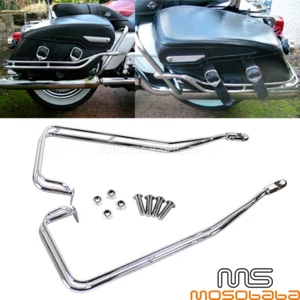 For Harley Electra Street Glide FLHX Motorcycle Twin Rail Saddlebag Guards 09-13 - Picture 1 of 9