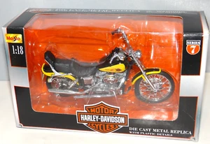 Maisto Harley Davidson 2000 FXDWG Dyna Wide Glide Yellow Diecast 1:18 Series 7 - Picture 1 of 6