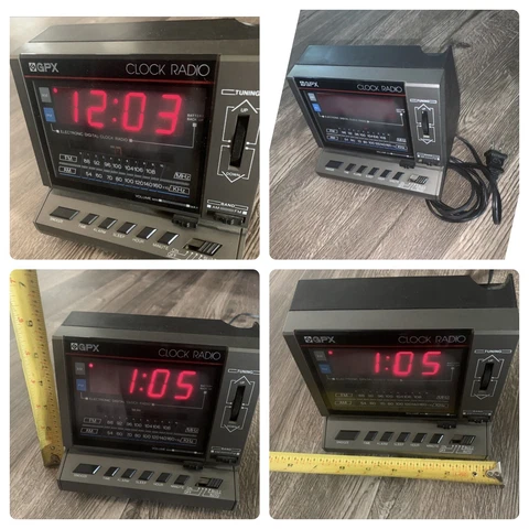 Vtg TESTED WORKS GPX GRAND PRIX Clock RADIO e69496 DIGITAL Display Analog AM/FM Cover