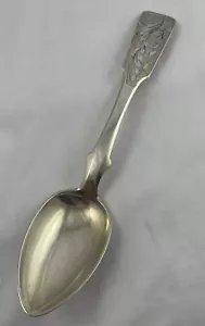 Russian 84 Sterling 1842 Decorated Front & Back Dessert Spoon(s)-7" - Picture 1 of 7