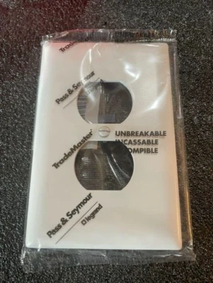 Caja de 20 P&S Legrand TPJ8-W Placa Receptáculo Dúplex 1 Banda, Jumbo, Blanco Foto 1 de 3