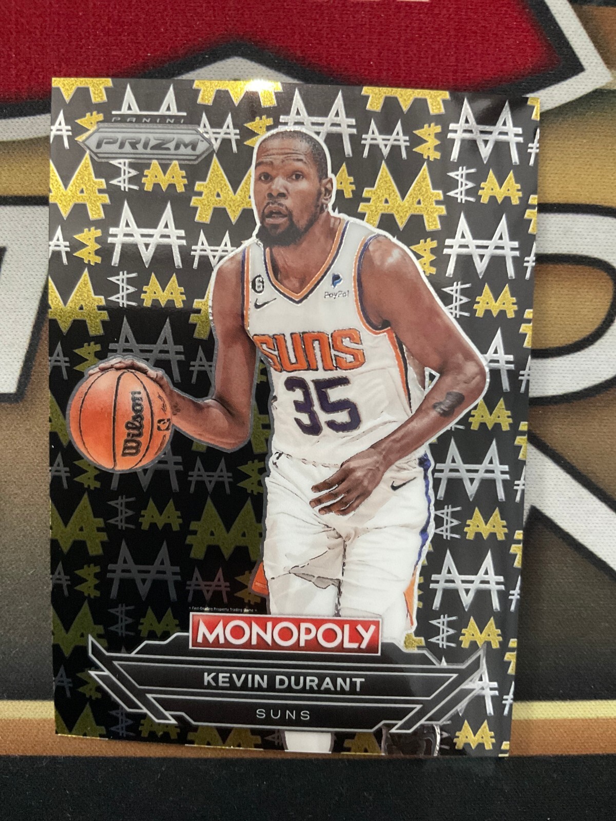 Kevin Durant 2023-24 Panini Prizm Monopoly Millionaire Black Prizm SP #B6 (TZ)