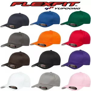 đź’ŽOriginal Flexfit Classical Yupoong Baseball Cap Wooly Combed Curved Peak Cap - Picture 1 of 29