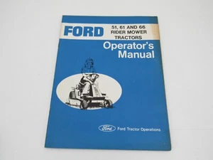 Ford 51 61 66 Rider Mower Tractor Operator's Manual - Picture 1 of 3