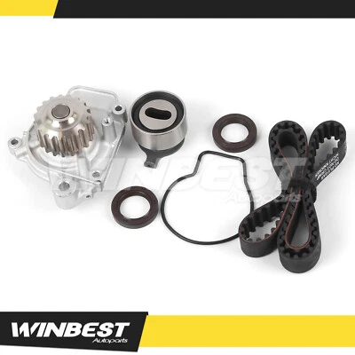 Kit de correa de distribución bomba de agua apta para 88-91 Honda Civic CRX EX RT Si 1.6L D16A6 Foto 1 de 4
