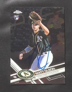 MATT OLSON ATLANTA BRAVES As SIGNED AUTOGRAPHED 2017 CHROME ROOKIE BASEBALL CARD - Picture 1 of 2