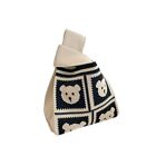 Mini Shoulder Bag Shopping Bags Knit Handbag Handmade Tote Bag Knot Wrist Bag