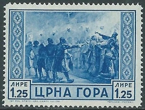 1943 MONTENEGRO IL SERTO DELLA MONTAGNA 1,25 LIRE MNH ** - UR46-9 - Picture 1 of 1