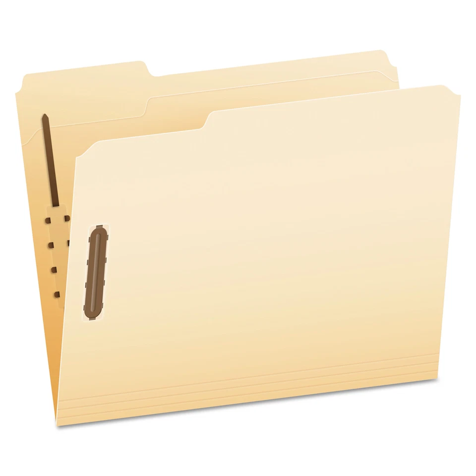 Pendaflex Manila Folders with Two Fasteners, 1/3-Cut Tabs, Letter Size, 50/Box - Image 1 of 1
