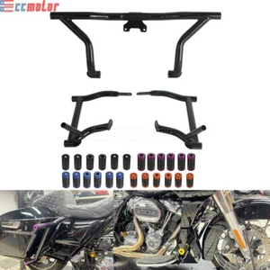 Saddlebag Rails Guard w/ Crash Bar Set For Harley Street Glide Road Glide King - Picture 1 of 29