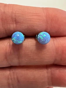 Ohrringe 925 Sterlingsilber Damen Ohrschmuck natürlicher Opal Neu Eliteschmuck - Bild 1 von 2