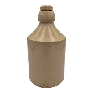 Lambeth Doulton Large Antique Stoneware Flagon Bottle Jar w/ Screw Lid (1876-80) - Picture 1 of 8