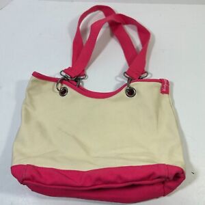 Thirty-one Canvas Crew Mini Purse Pink Cream Tote Bag Shoulder