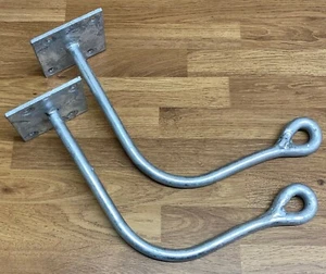 2x Galvanised Steel BT Bracket 32 for Dropwire 10A fixing Clamp Telephone Cable - Picture 1 of 2