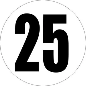 Autocollant sticker voiture camion limitation limite vitesse 25 km/h panneau - Afbeelding 1 van 1