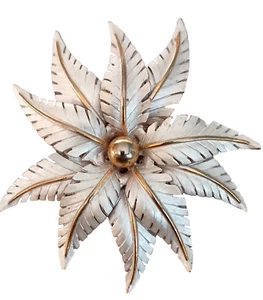 Vtg Lisa Abstract Flower Fern Brooch Jewelry Estate Pin 1970s Nice Piece Unused? - Bild 1 von 5