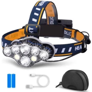 FARO LED 13000LM Recargable Faro Antorcha Lámpara Linterna 8 MODOS - Imagen 1 de 8