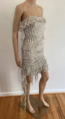 EMANUEL UNGARO VINTAGE S/S 2003 RUNWAY RUCHED MINI DRESS SIZE 38 - Image 1 of 4