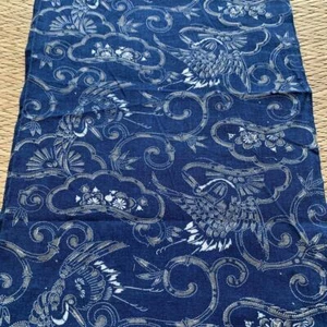 Vintage Japanese Textile Fabric Scrap Aizome Indigo Blue 60×33cm - Picture 1 of 4