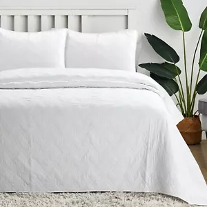 Chevron Reversible Cotton Quilt Set, Bedspreads, Coverlet - Picture 1 of 10