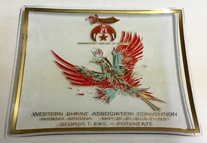 1980 Western Shrine Association Convention Shrinedom Aglow in Eight-O Mini Tray - Picture 1 of 12