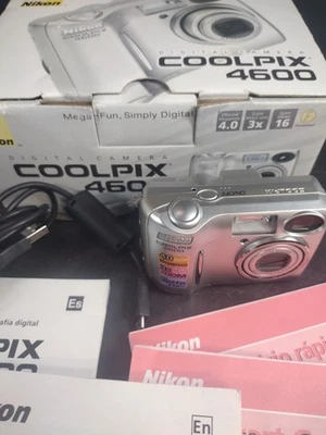 Nikon Coolpix 4600 Digital Camera 4.0MP 3x Zoom W Box, Cord, Tested Works - Image 1 of 4