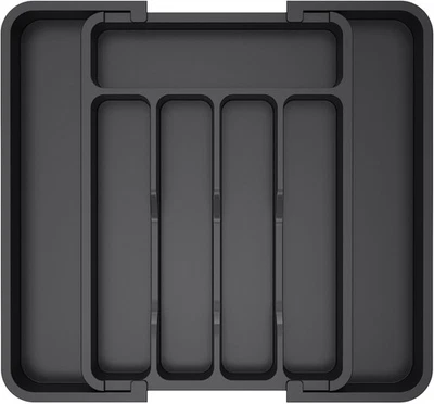 Органайзер для ящика столового серебра, расширяемый лоток для посуды для кухни, плоский без бисфенола А - Изображение 1 из 4