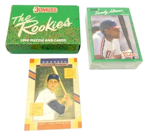 New Leaf Donruss The Rookies 1990 15 Puzzle Pieces & 56 Cards USA - Picture 1 of 4