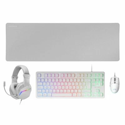 clavier et souris Mars Gaming MCPRGB3WES Blanc QWERTY - Photo 1/4