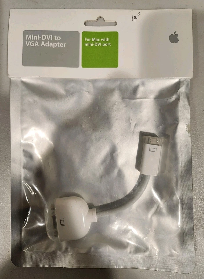 Apple Video Adapter Mini-DVI to VGA M9320G/A - White - Image 1 of 4