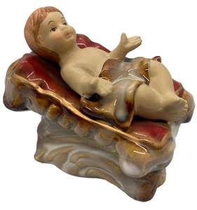 Nativity Baby Jesus Manger Replacement Figurine 3.5" Ceramic - Picture 1 of 4